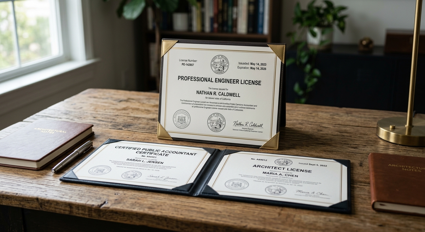 Professional license transfer